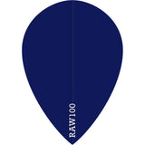 *Dart Flights - Raw 100 - 100 Micron - Pear - Plain Dark Blue