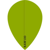 *Dart Flights - Raw 100 - 100 Micron - Pear - Plain Neon Green