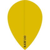 *Dart Flights - Raw 100 - 100 Micron - Pear - Plain Neon Yellow