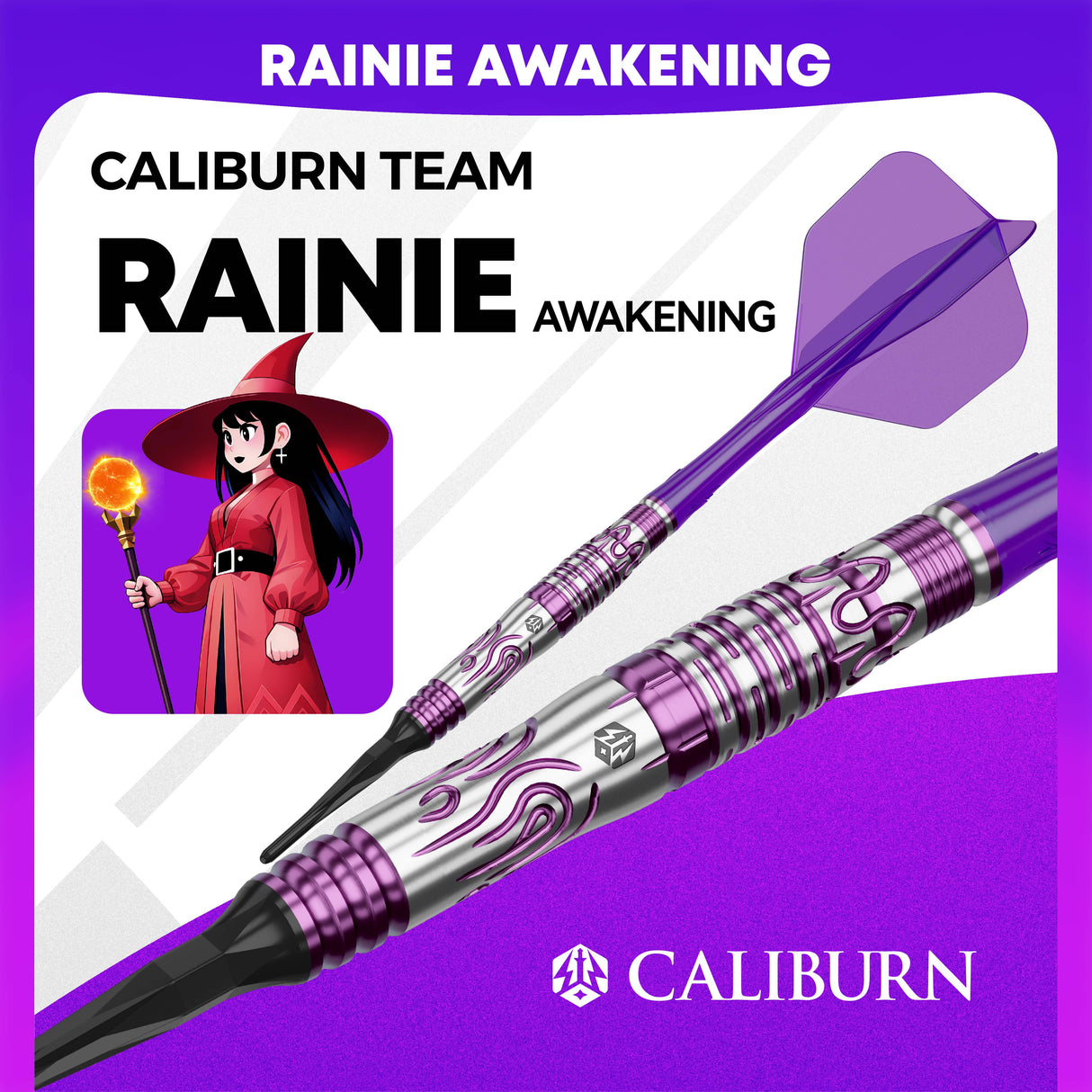 Caliburn Awakening Darts - Soft Tip - 90% Tungsten - Rainie 20g