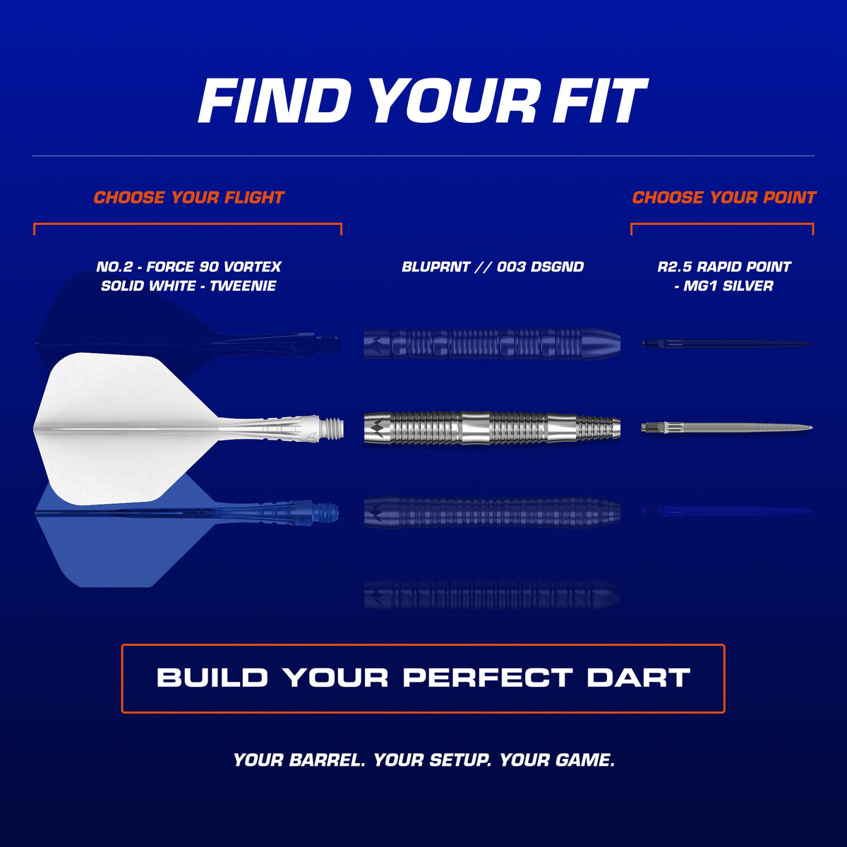 Mission BLUPRNT R2.5 Darts - Steel Tip - 90% Tungsten - REFND