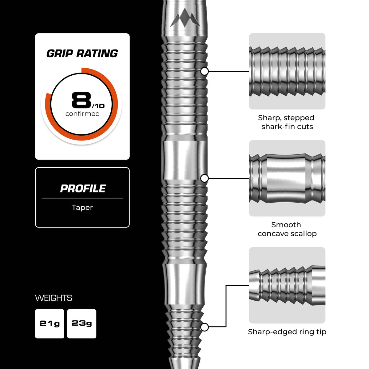 Mission BLUPRNT R2.5 Darts - Steel Tip - 90% Tungsten - DSGND