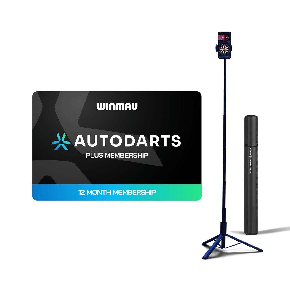 Winmau Autodarts Tripod Bundle - Travel Stand & 12 Month Lens Subscription