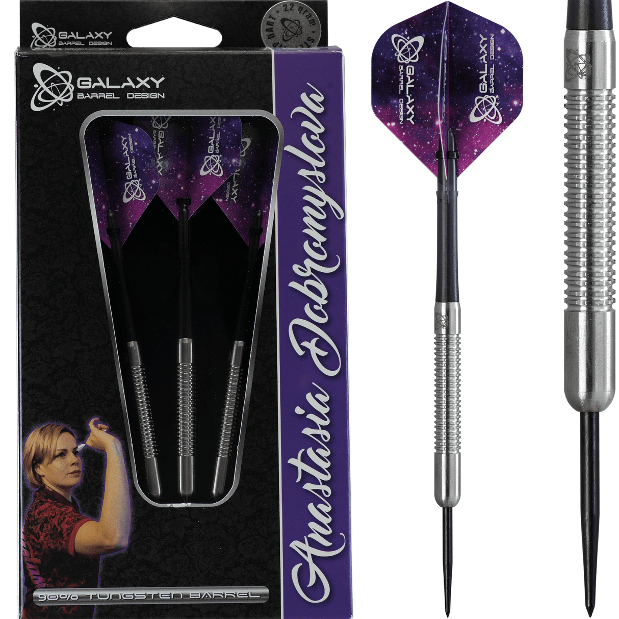 *Galaxy Anastasia Dobromoslova Darts - Steel Tip -  Ringed 22g