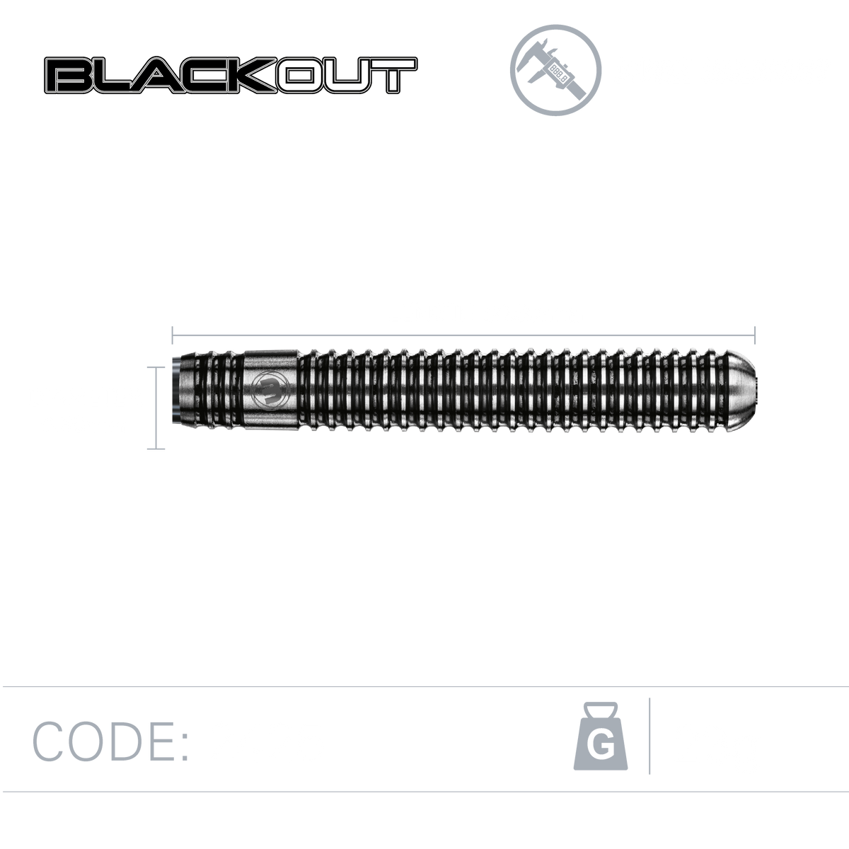 Winmau Blackout Darts - Steel Tip - 90% Tungsten - Style 2