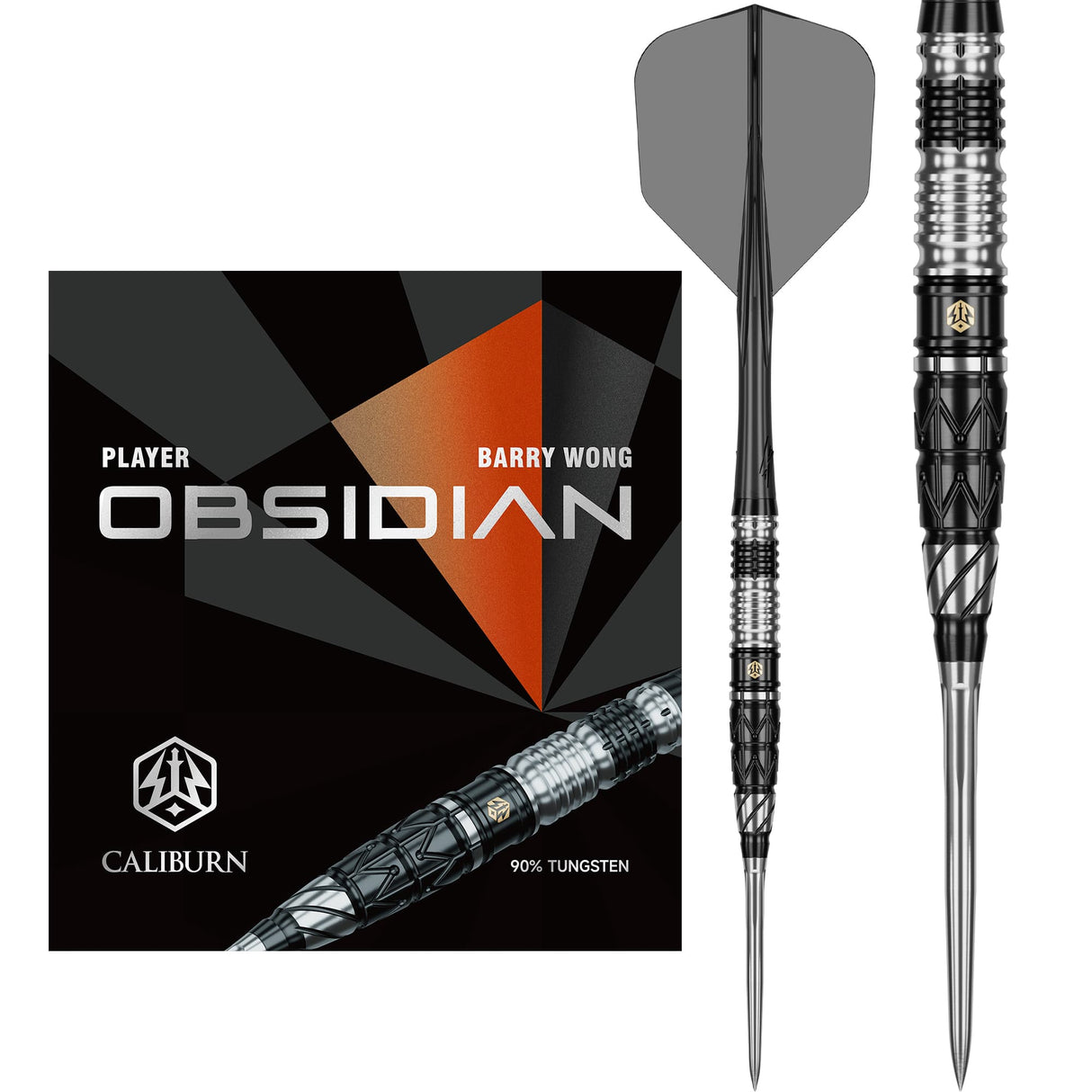 Caliburn Players Darts - Steel Tip - 90% Tungsten - Obsidian: Barry Wong