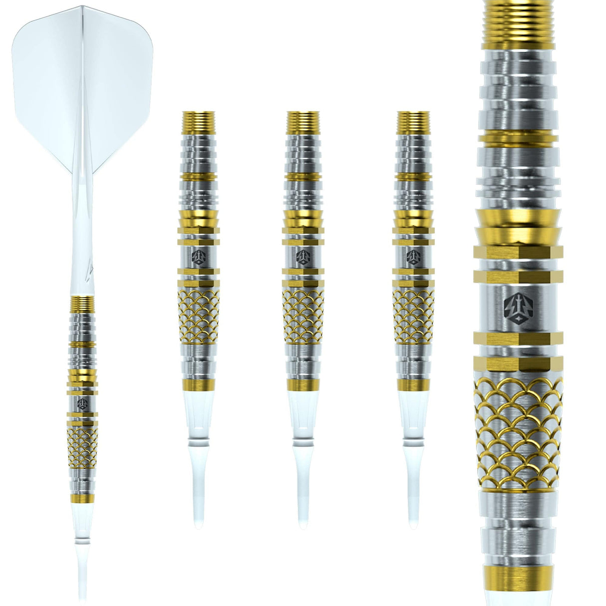 Caliburn Players Darts - Soft Tip - 90% Tungsten - Gold Spear 20g
