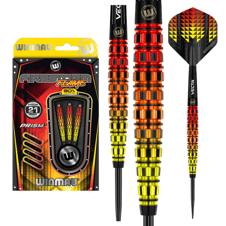 Winmau Firestorm Darts - Steel Tip - 90% Tungsten - Flame 2