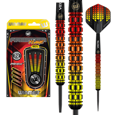 Winmau Firestorm Darts - Steel Tip - 90% Tungsten - Flame 1