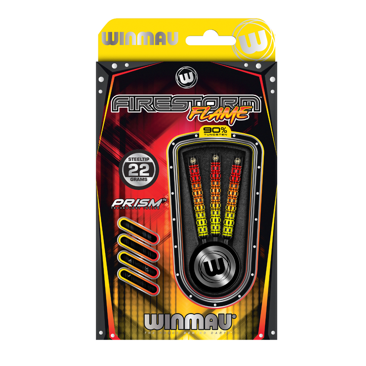 Winmau Firestorm Darts - Steel Tip - 90% Tungsten - Flame 1