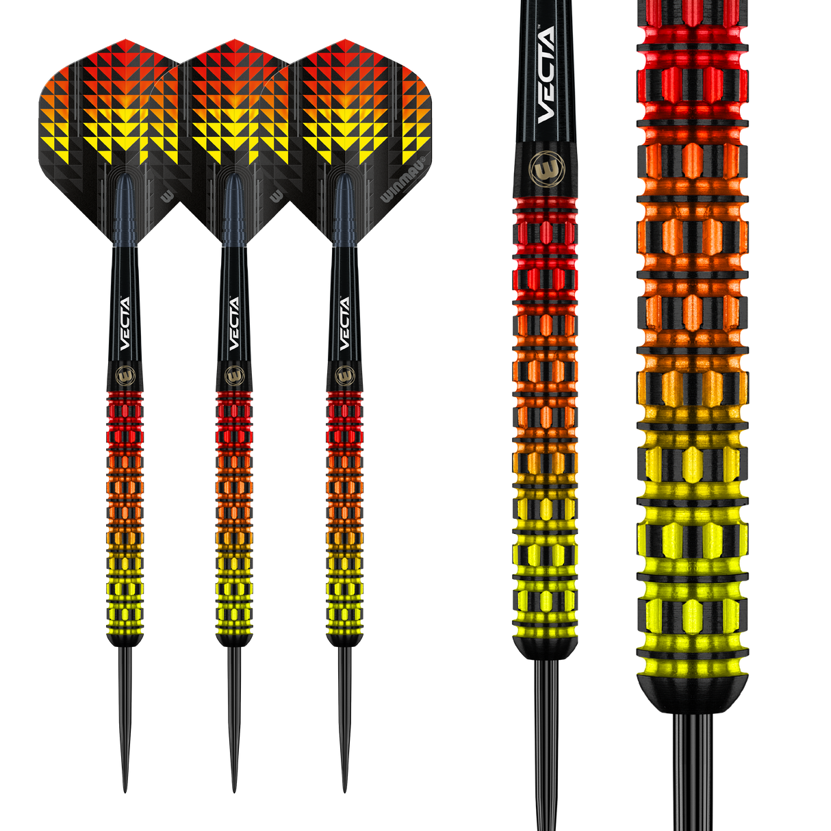 Winmau Firestorm Darts - Steel Tip - 90% Tungsten - Flame 1