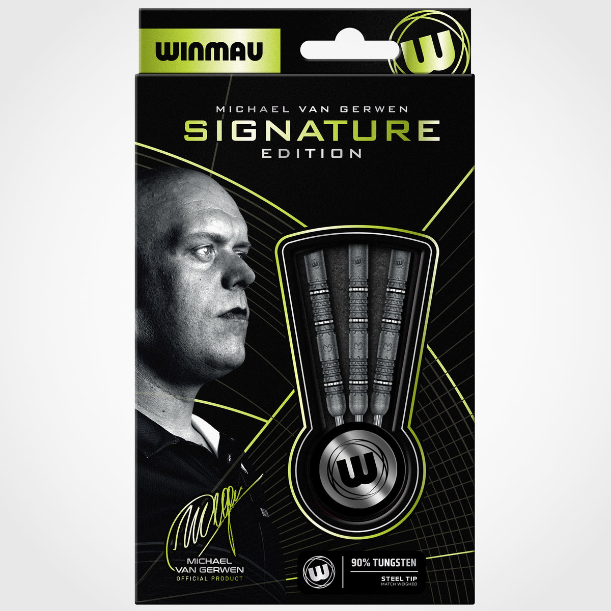 Winmau Michael van Gerwen Darts - Steel Tip - 90% Tungsten - Signature