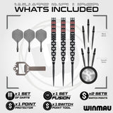 Winmau Fornax Switch Darts - Steel Tip - 90% Tungsten - Tapered