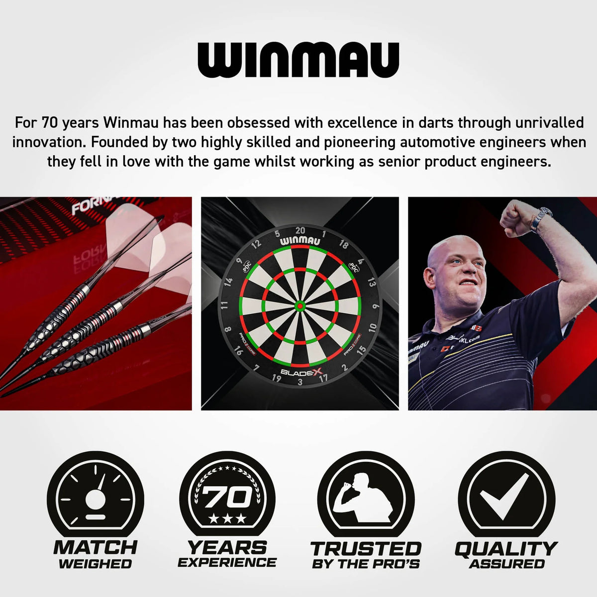 Winmau Fornax Switch Darts - Steel Tip - 90% Tungsten - Torpedo