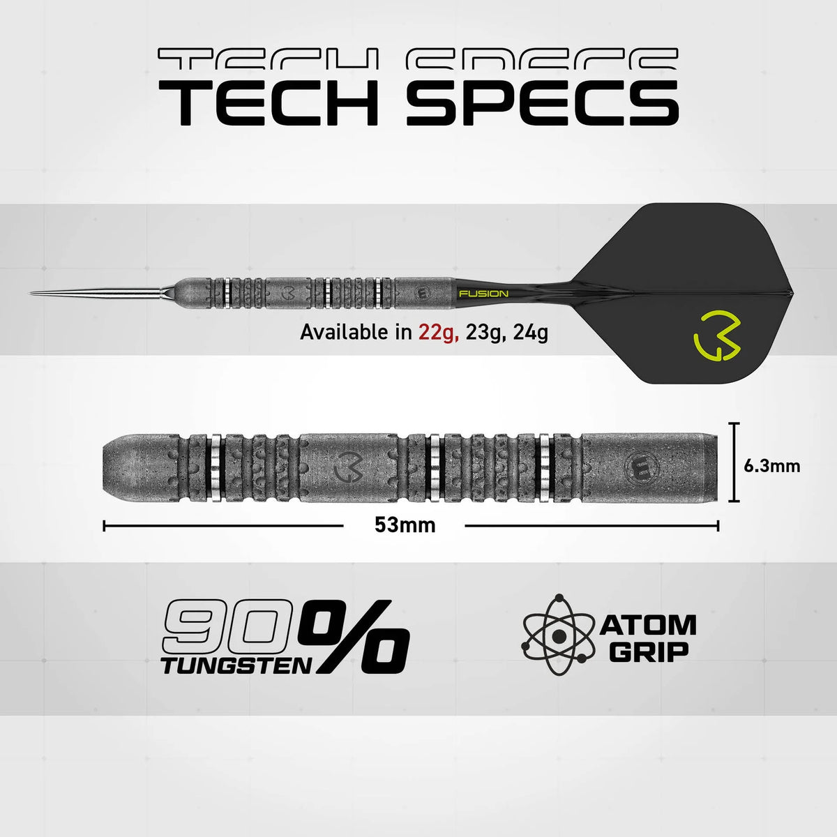 Winmau Michael van Gerwen Switch Darts - Steel Tip - 90% Tungsten - Signature