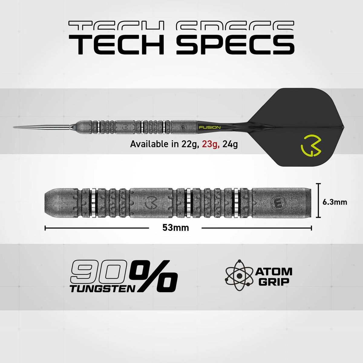 Winmau Michael van Gerwen Switch Darts - Steel Tip - 90% Tungsten - Signature