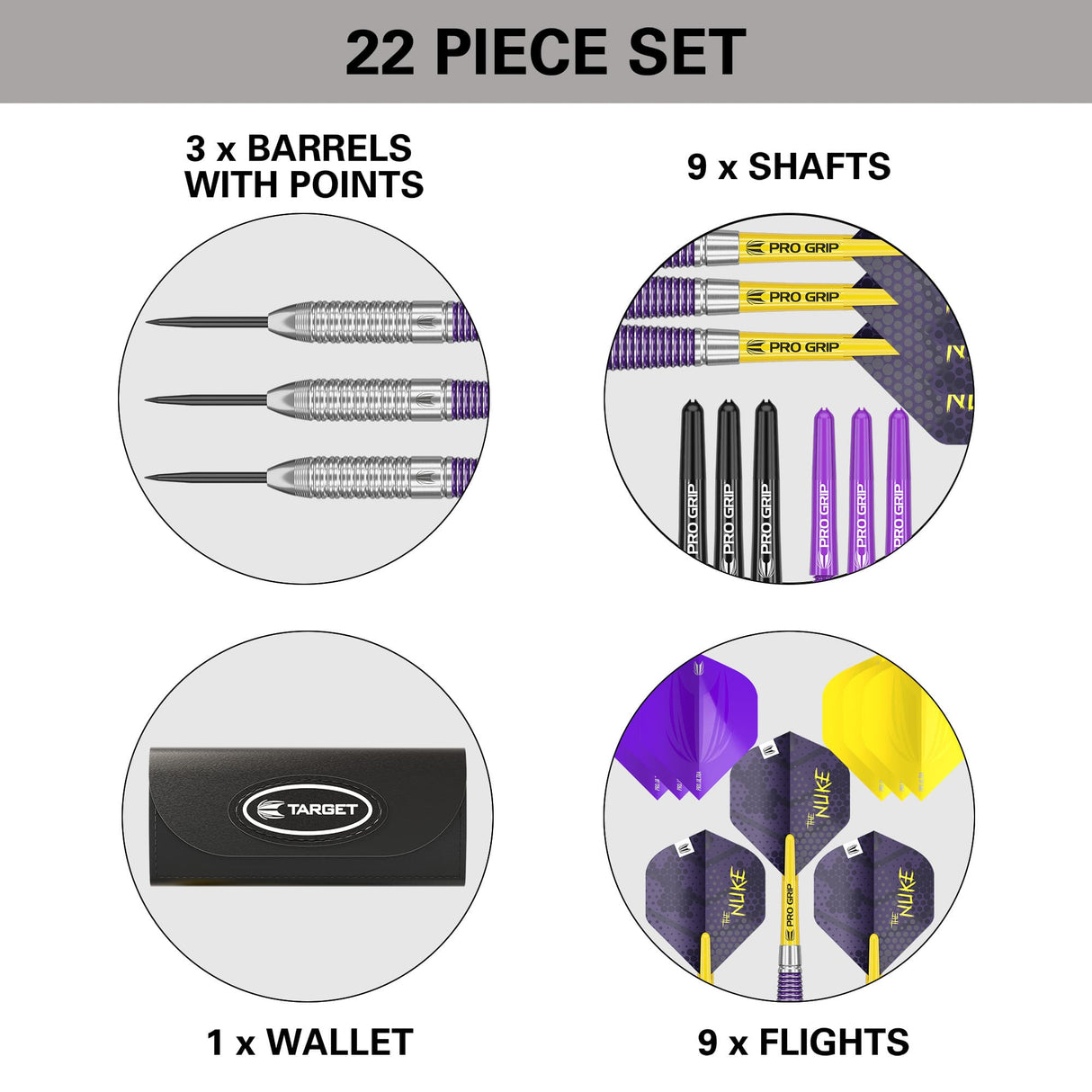 Target Luke Littler Darts - Steel Tip - Brass 22g