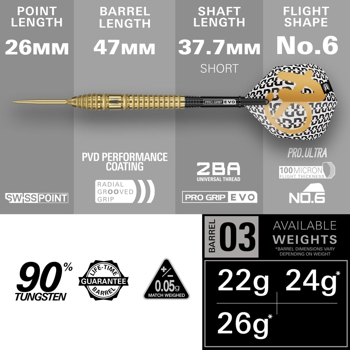 Target Bolide Envy Darts - Steel Tip - 90% Tungsten - 03