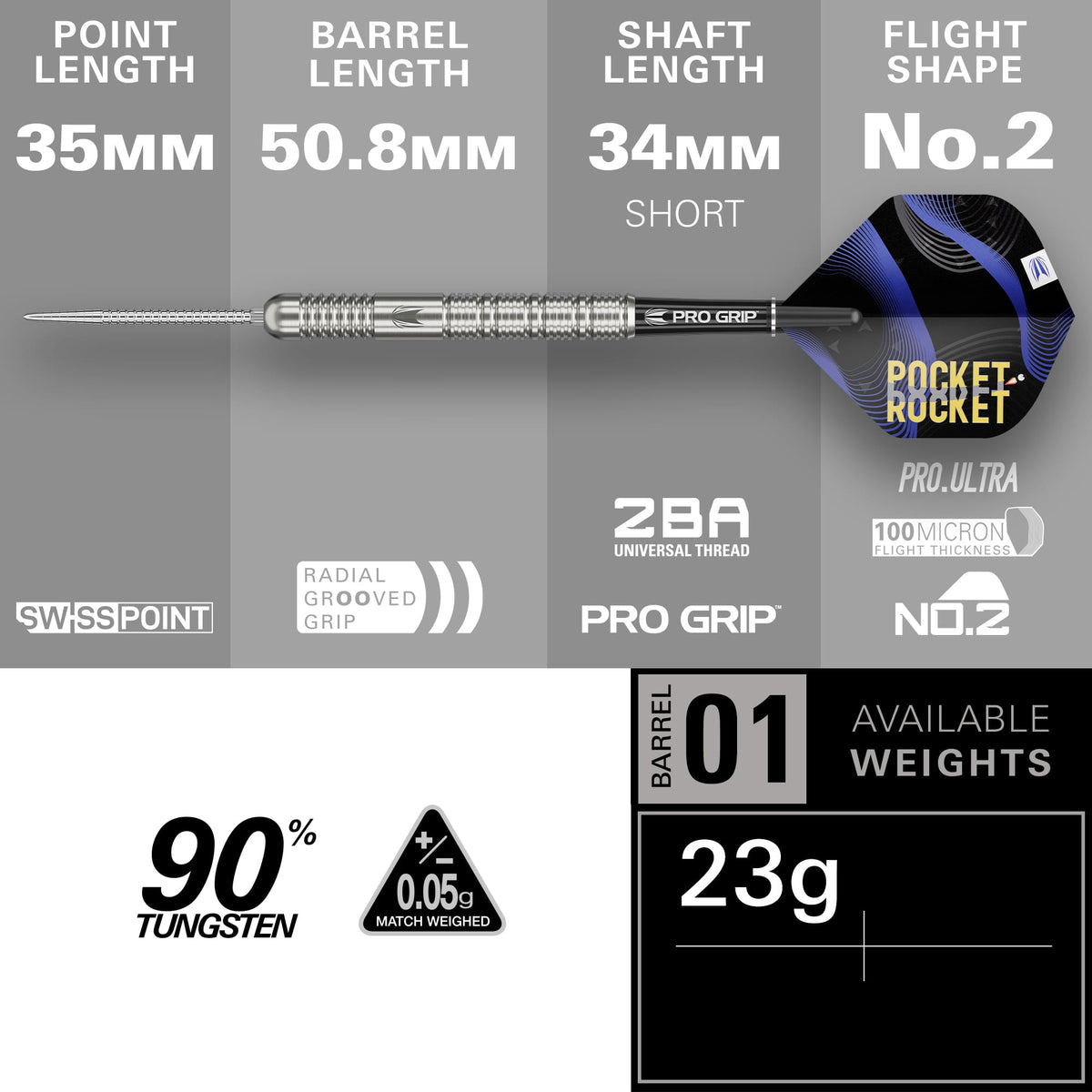 Target Justin Hood Darts - Steel Tip - 90% Tungsten 23g