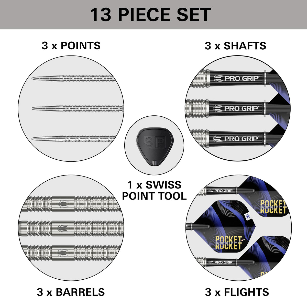 Target Justin Hood Darts - Steel Tip - 90% Tungsten 23g