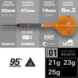 Target Raymond van Barneveld Darts - Steel Tip - 95% Tungsten - 95K
