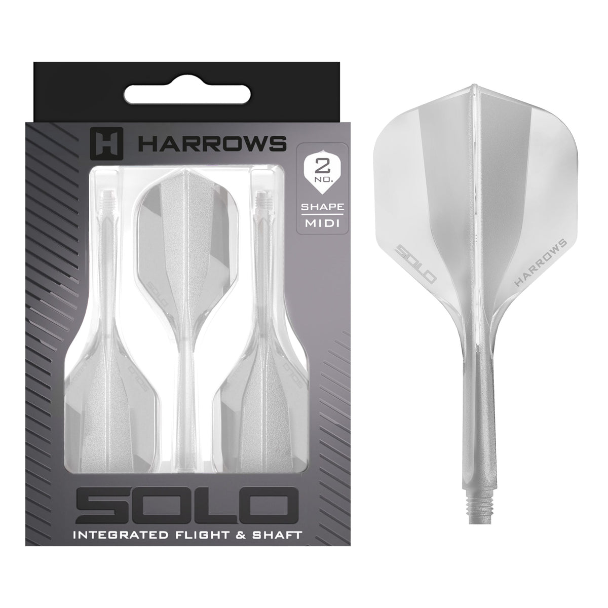 Harrows Solo 2 Dart Flights - Moulded Shaft & Flight