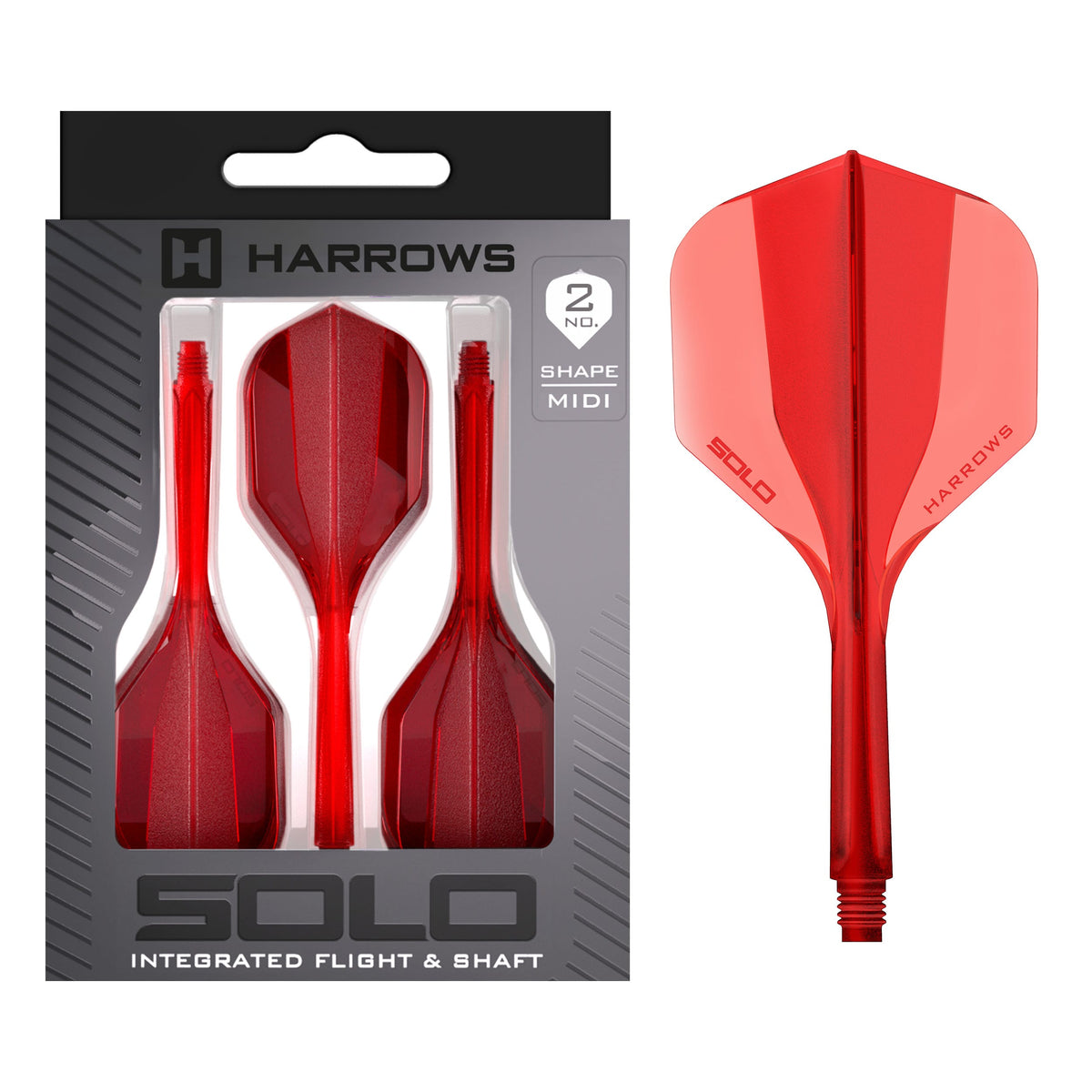 Harrows Solo 2 Dart Flights - Moulded Shaft & Flight