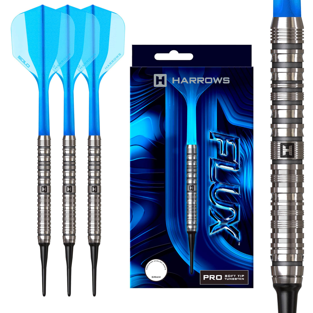 Harrows Flux Darts - Soft Tip - 90% Tungsten 20g