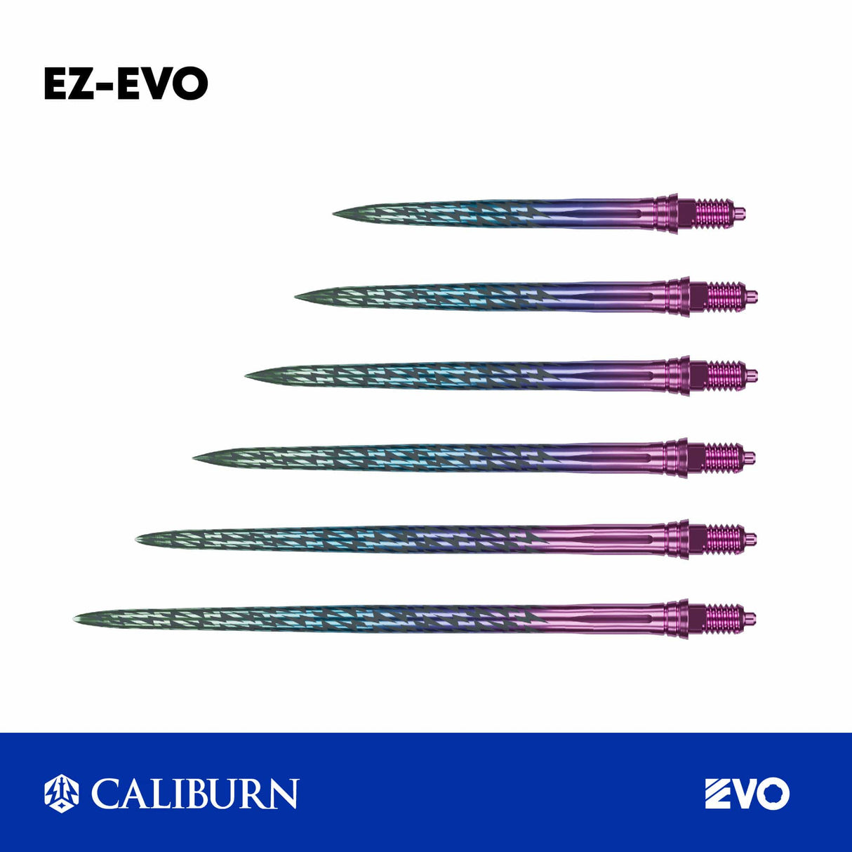 CALIBURN EZ-EVO Dart Points - Steel Tip - Laser Lightning
