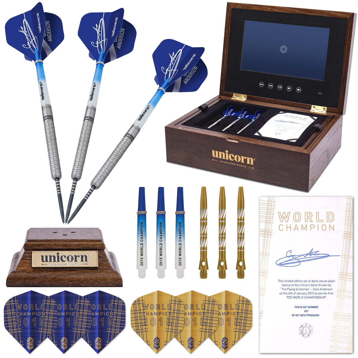 Unicorn Gary Anderson Darts - 10 Year Anniversary - Commemorative Set - Limited Edition - 23g