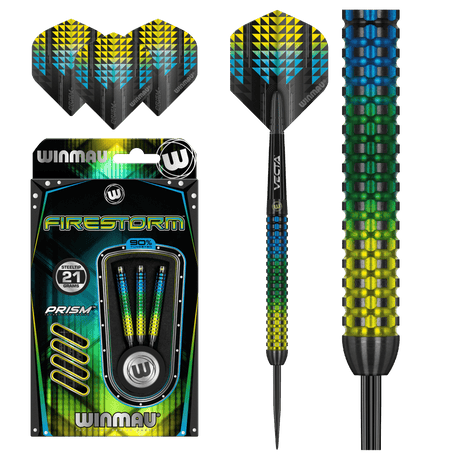 Winmau Firestorm Darts - Steel Tip - 90% Tungsten