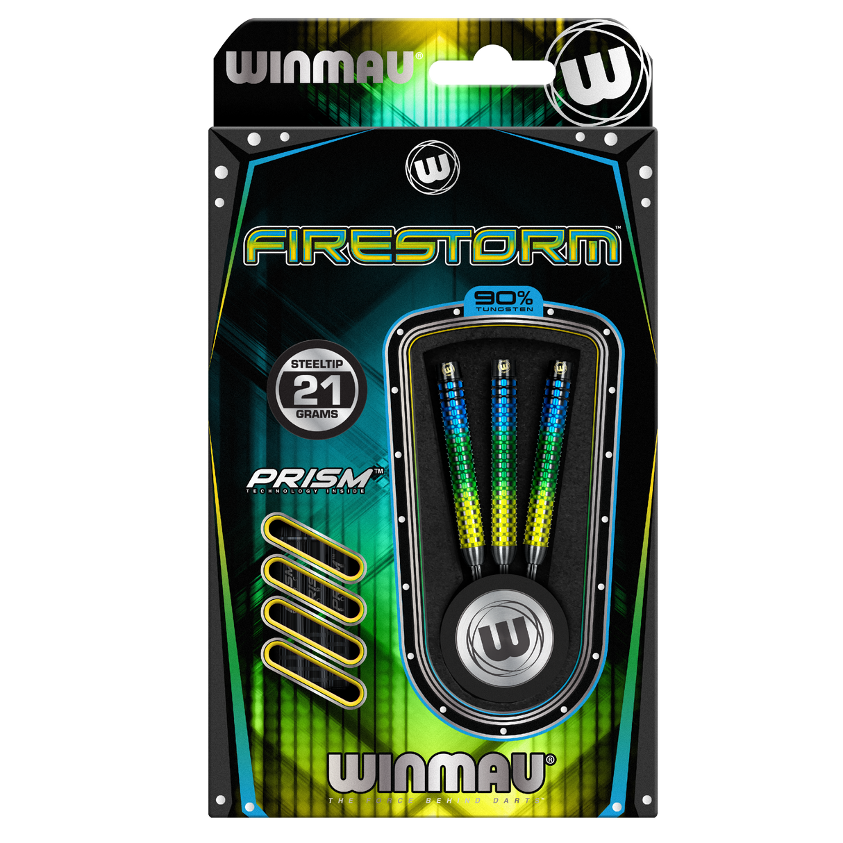 Winmau Firestorm Darts - Steel Tip - 90% Tungsten