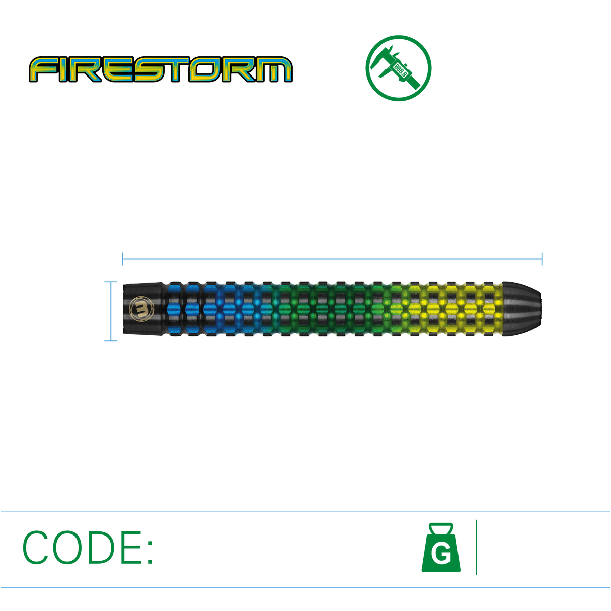 Winmau Firestorm Darts - Steel Tip - 90% Tungsten