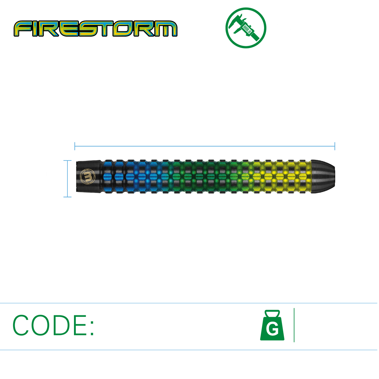 Winmau Firestorm Darts - Steel Tip - 90% Tungsten