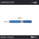 Red Dragon Gerwyn Price Darts - Steel Tip - 90% Tungsten - Glacier