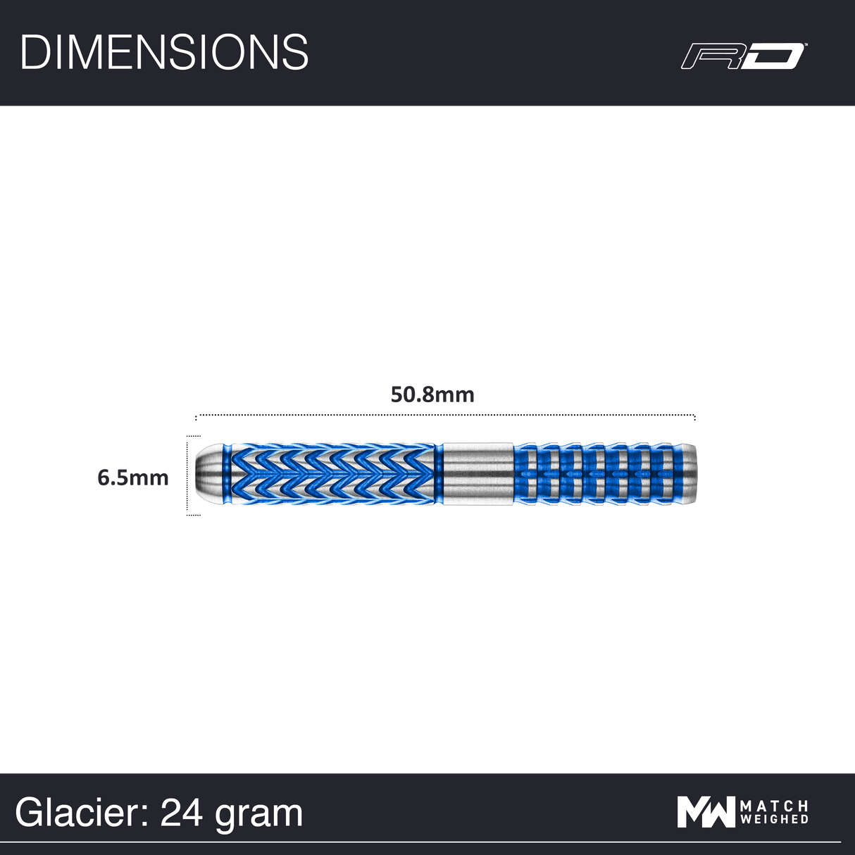 Red Dragon Gerwyn Price Darts - Steel Tip - 90% Tungsten - Glacier