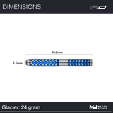 Red Dragon Gerwyn Price Darts - Steel Tip - 90% Tungsten - Glacier
