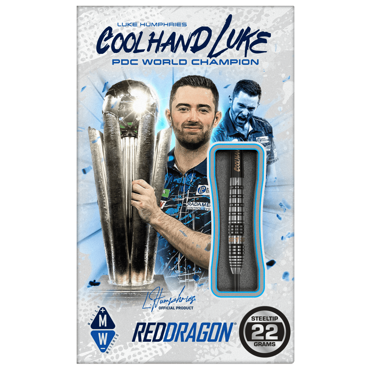 Red Dragon Luke Humphries Darts - Steel Tip - 90% Tungsten - Prestige