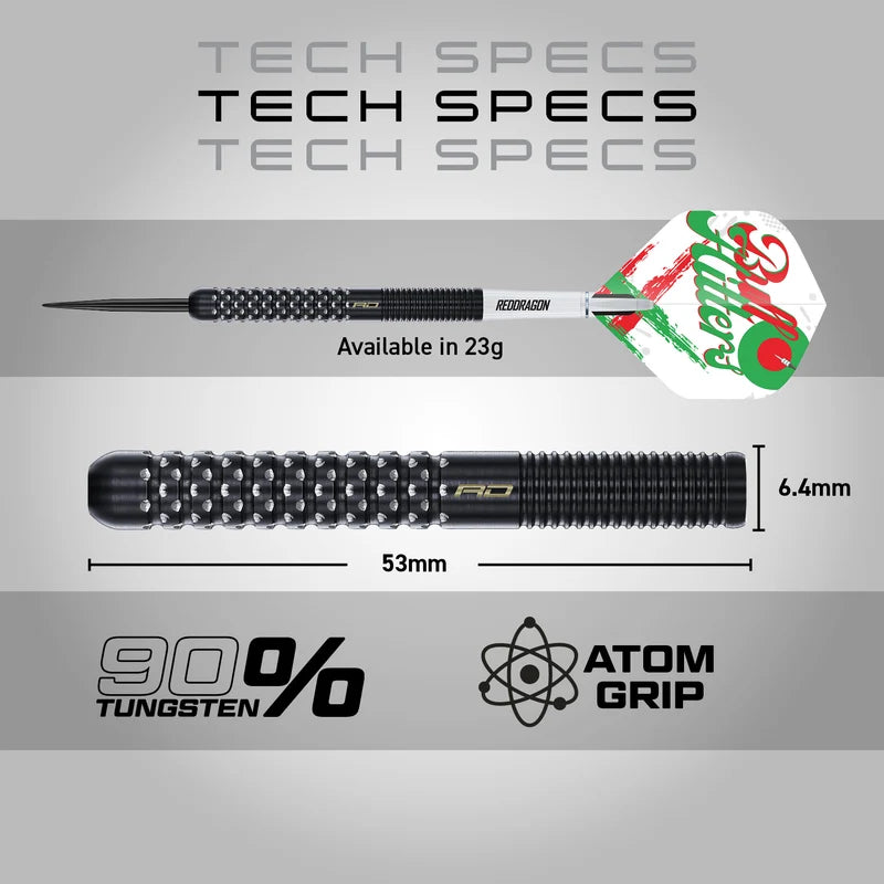 Red Dragon Bullhitters Darts - Steel Tip - 90% Tungsten