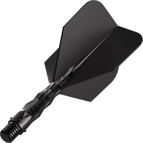 Viper Diamond Core Dart Flights - Moulded Flights & Shaft - Standard - Black