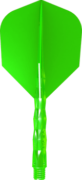 Viper Diamond Core Dart Flights - Moulded Flights & Shaft - Standard - Neon Green