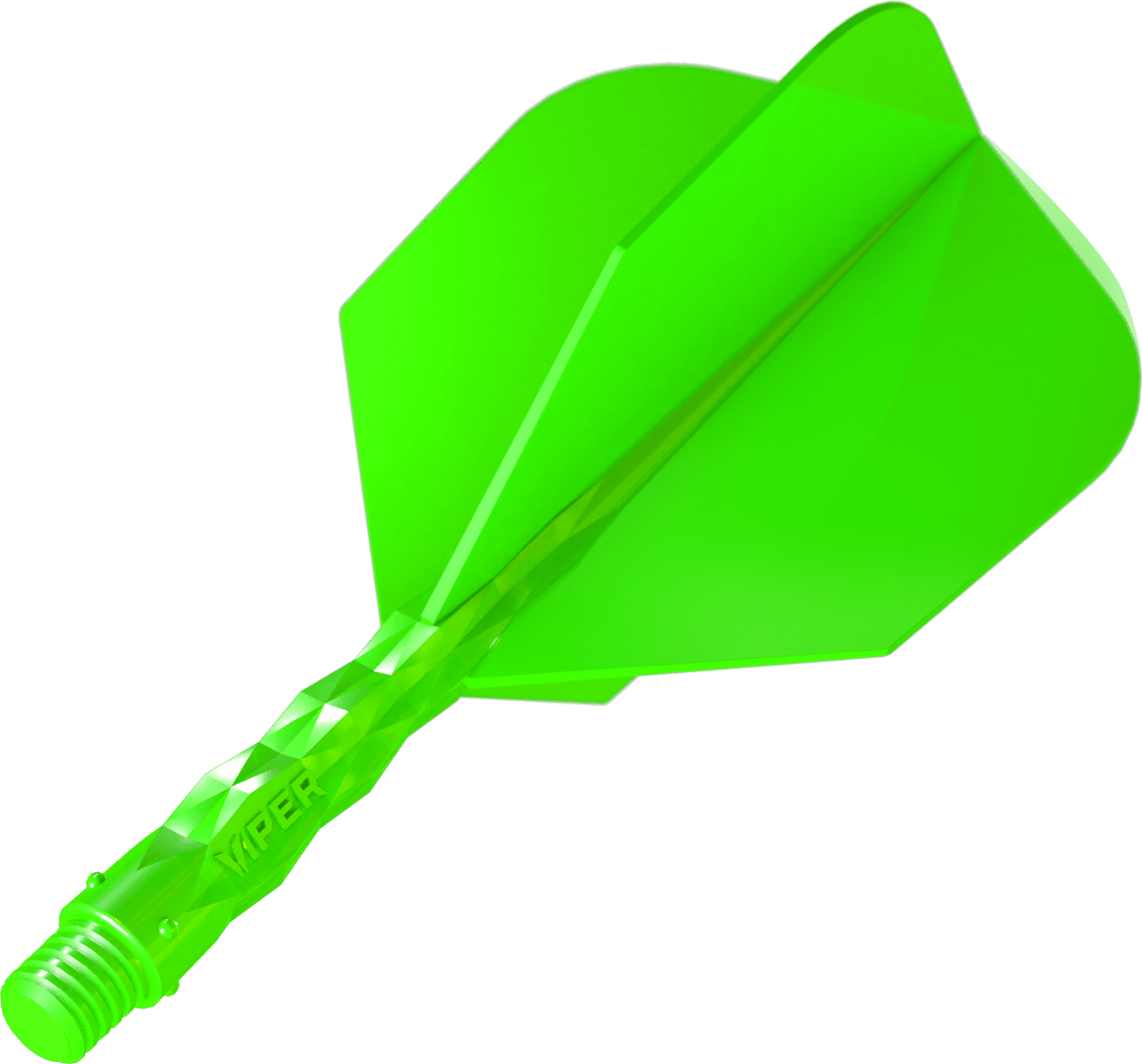 Viper Diamond Core Dart Flights - Moulded Flights & Shaft - Standard - Neon Green