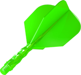 Viper Diamond Core Dart Flights - Moulded Flights & Shaft - Standard - Neon Green