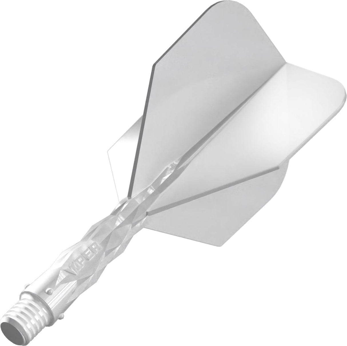 Viper Diamond Core Dart Flights - Moulded Flights & Shaft - Standard - White