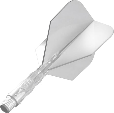 Viper Diamond Core Dart Flights - Moulded Flights & Shaft - Standard - White