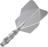 Viper Diamond Core Dart Flights - Moulded Flights & Shaft - Standard - Clear