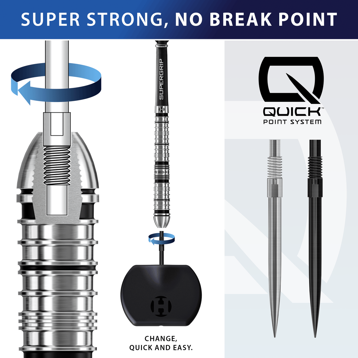 Harrows Quick Dart Points - Screw In