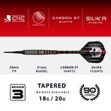 Harrows Ryan Searle Darts - Soft Tip - 90% Tungsten - Series 3