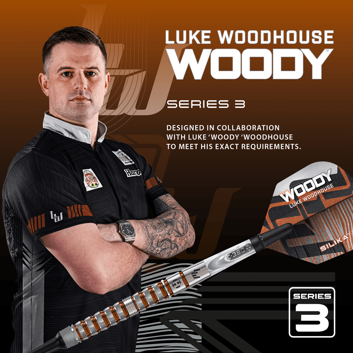 Harrows Luke Woodhouse Darts - Soft Tip - 90% Tungsten - Series 3 18g