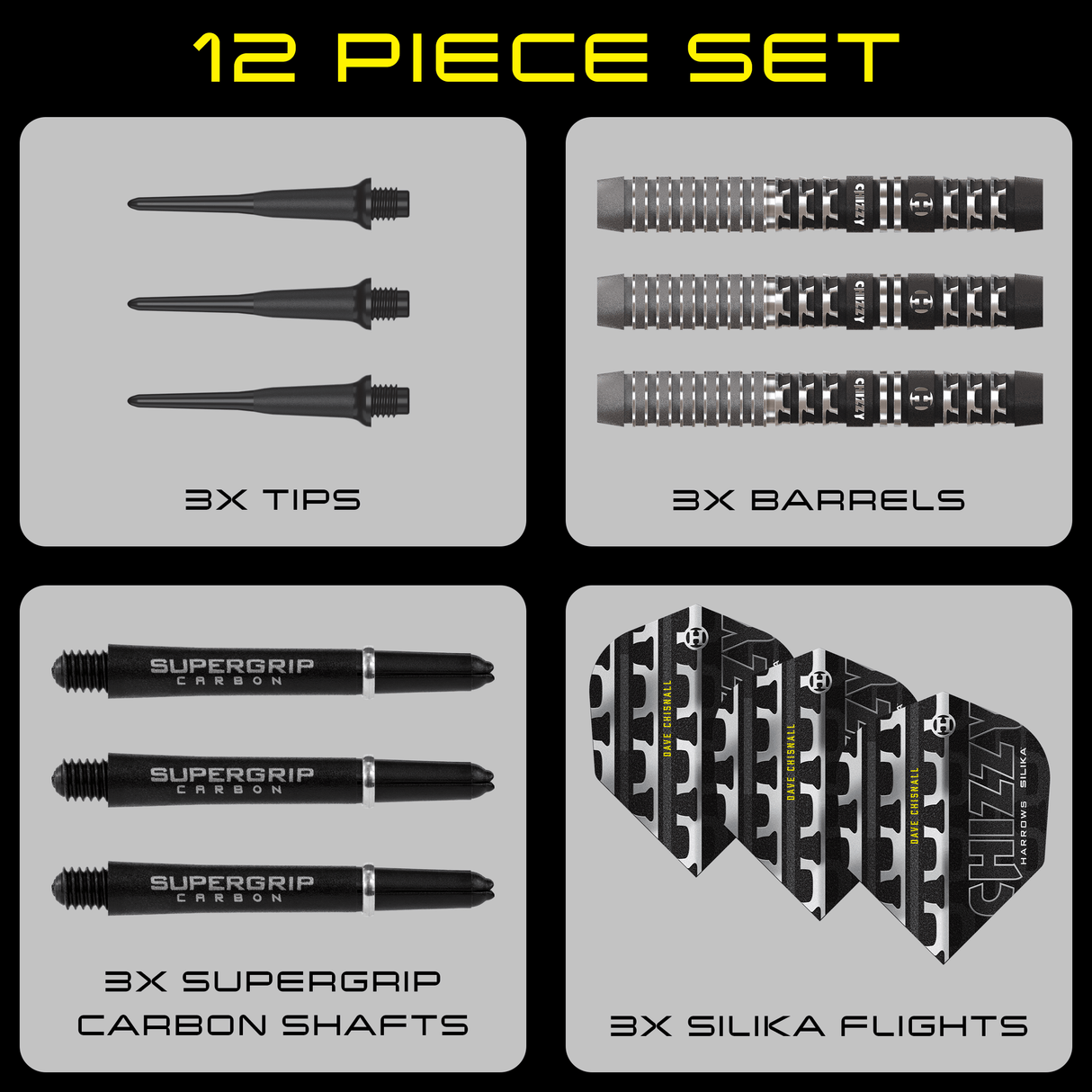 Harrows Dave Chisnall Darts - Soft Tip - 90% Tungsten - Series 4